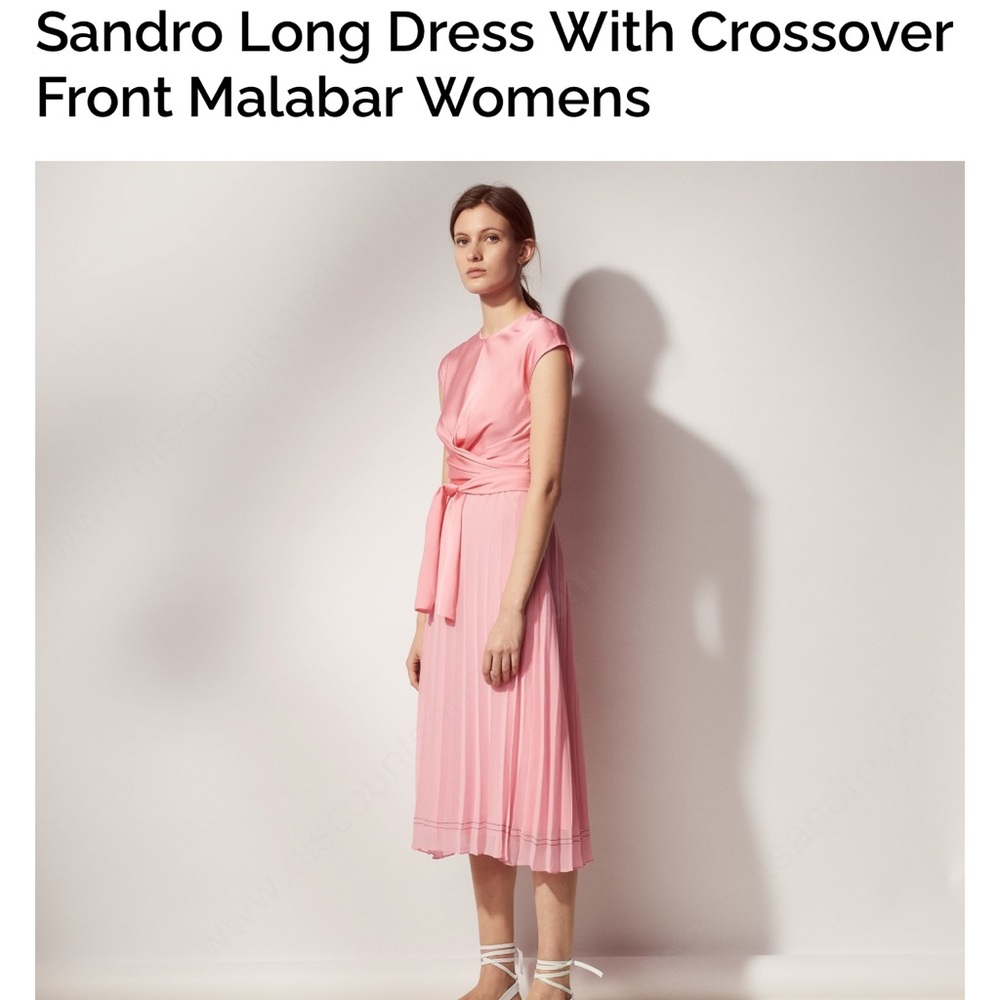 Sandro pink wrap dress